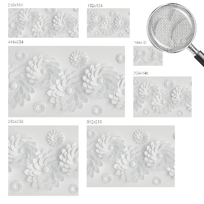 Carta da parati panoramica effetto 3D Eleganza floreale