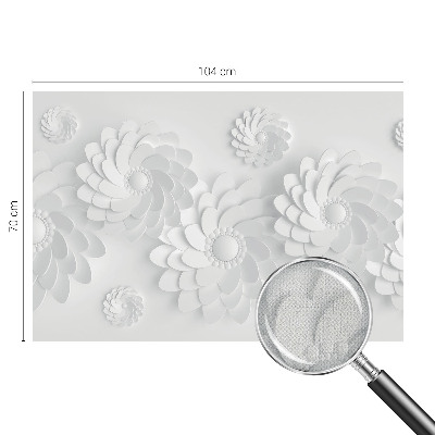 Carta da parati panoramica effetto 3D Eleganza floreale