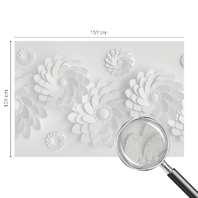 Carta da parati panoramica effetto 3D Eleganza floreale