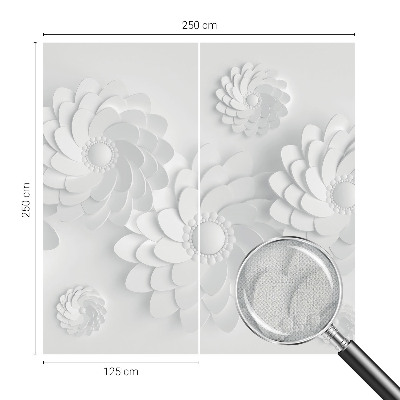 Carta da parati panoramica effetto 3D Eleganza floreale