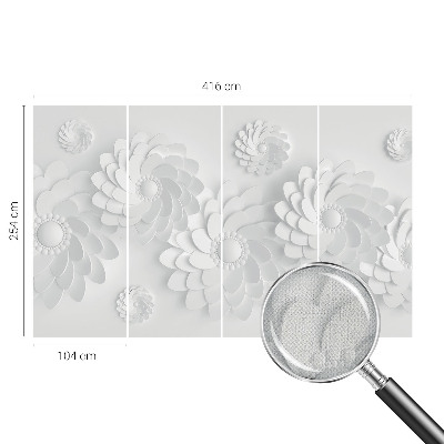Carta da parati panoramica effetto 3D Eleganza floreale