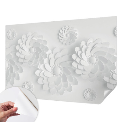 Carta da parati panoramica effetto 3D Eleganza floreale