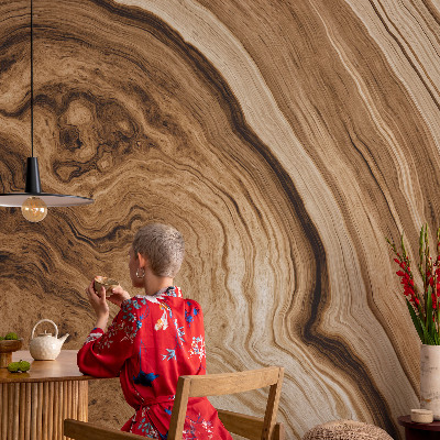 Carta da parati 3D Graniglia di legno