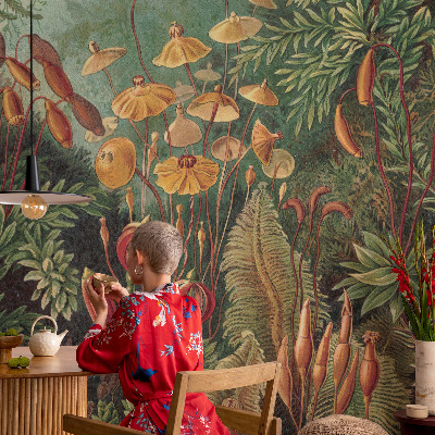 Fotomurale effetto 3D Giardino esotico