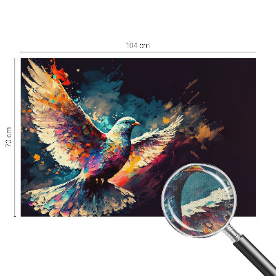 Carta da parati panoramica effetto 3D Uccello colorato