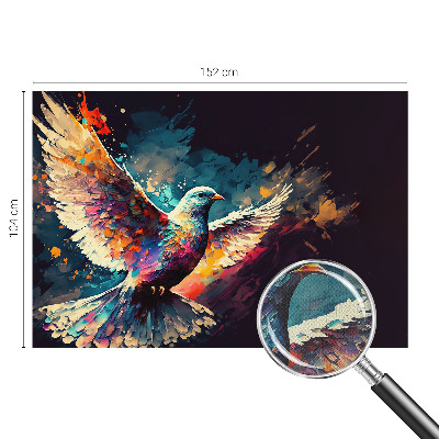 Carta da parati panoramica effetto 3D Uccello colorato