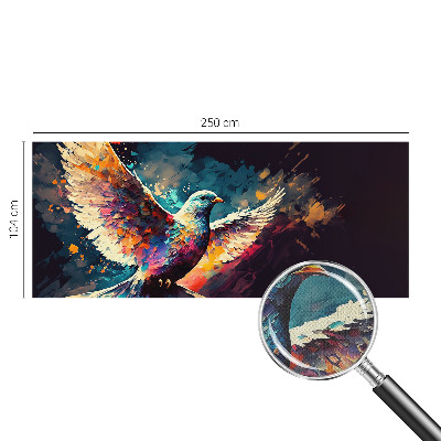 Carta da parati panoramica effetto 3D Uccello colorato