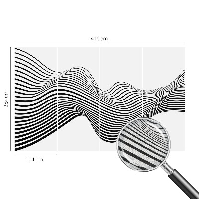 Carta da parati panoramica effetto 3D Astrazione dinamica