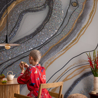 Carta da parati 3D Onde di pietra