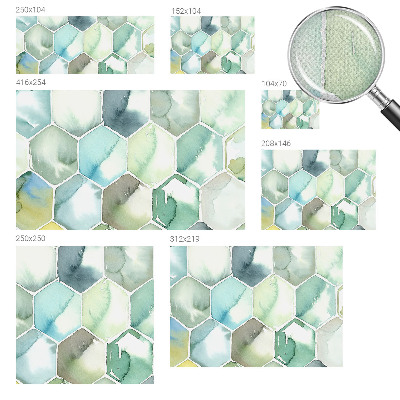 Fotomurale effetto 3D Esagoni pastello