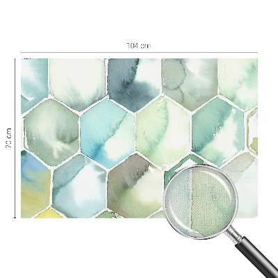 Fotomurale effetto 3D Esagoni pastello