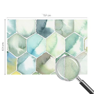 Fotomurale effetto 3D Esagoni pastello