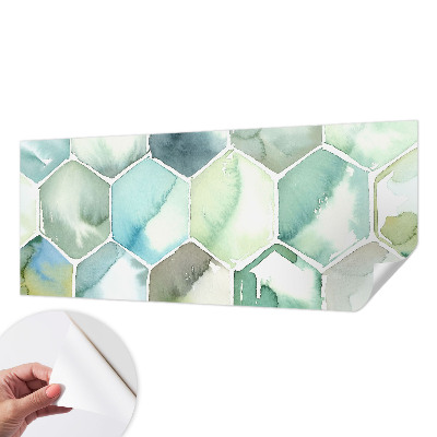 Fotomurale effetto 3D Esagoni pastello