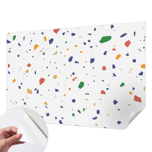 Carta da parati effetto profondità Pezzi dell'arcobaleno