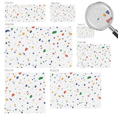 Carta da parati effetto profondità Pezzi dell'arcobaleno