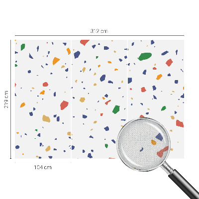 Carta da parati effetto profondità Pezzi dell'arcobaleno