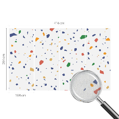 Carta da parati effetto profondità Pezzi dell'arcobaleno