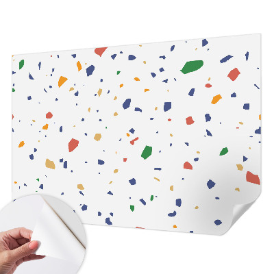 Carta da parati effetto profondità Pezzi dell'arcobaleno