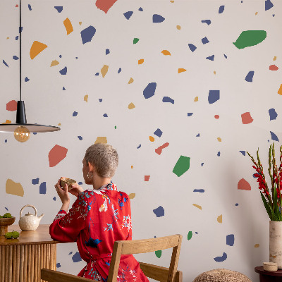 Carta da parati effetto profondità Pezzi dell'arcobaleno