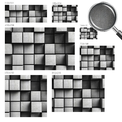 Fotomurale per cameretta cubi geometrici