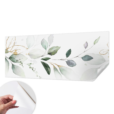 Carta da parati panoramica effetto 3D Foglie verdi