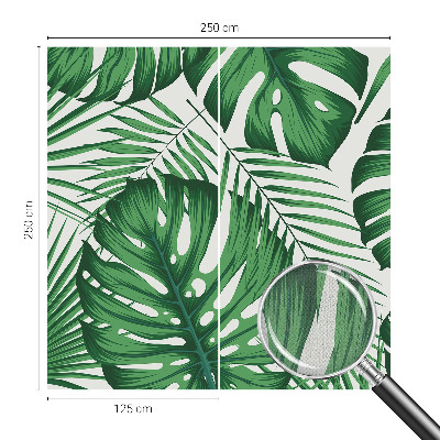 Carta da parati per cameretta Foglie tropicali