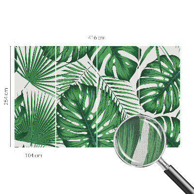 Carta da parati per cameretta Foglie tropicali