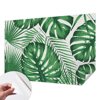 Carta da parati per cameretta Foglie tropicali