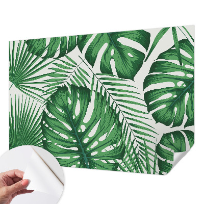 Carta da parati per cameretta Foglie tropicali