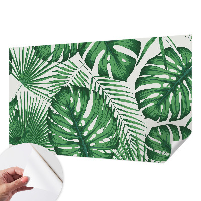 Carta da parati per cameretta Foglie tropicali