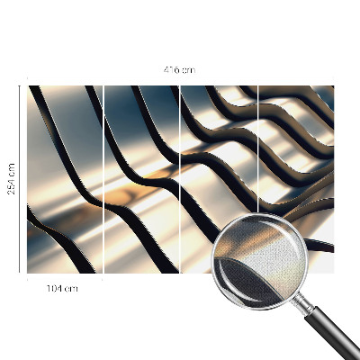 Fotomurale per cameretta Onde metalliche