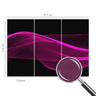 Carta da parati 3D Nastri rosa