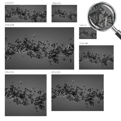 Carta da parati panoramica effetto 3D Astrazioni geometriche