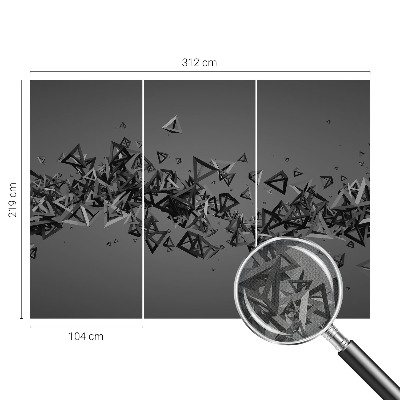 Carta da parati panoramica effetto 3D Astrazioni geometriche