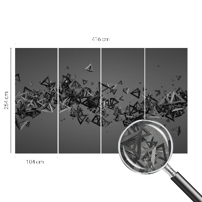 Carta da parati panoramica effetto 3D Astrazioni geometriche