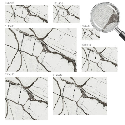 Carta da parati cameretta crepe nel marmo