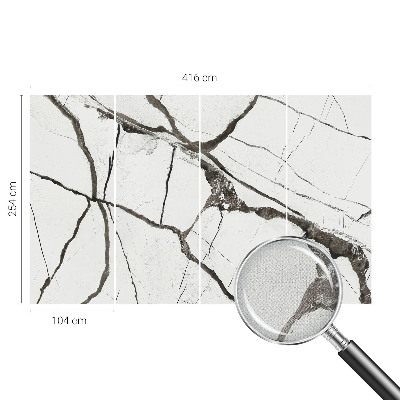 Carta da parati cameretta crepe nel marmo