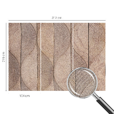 Fotomurale per cameretta Onde di legno