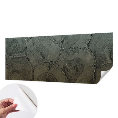 Fotomurale effetto 3D Anelli di legno