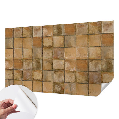 Carta da parati panoramica effetto 3D Mosaico rustico