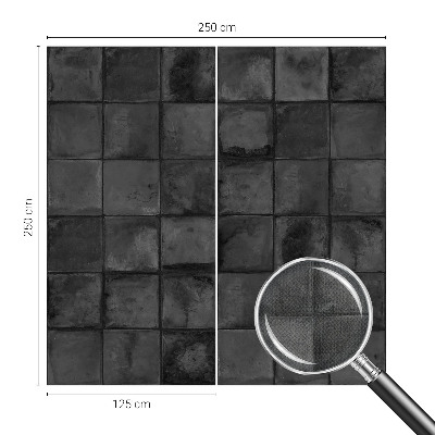 Carta da parati cameretta Piastrelle grigie