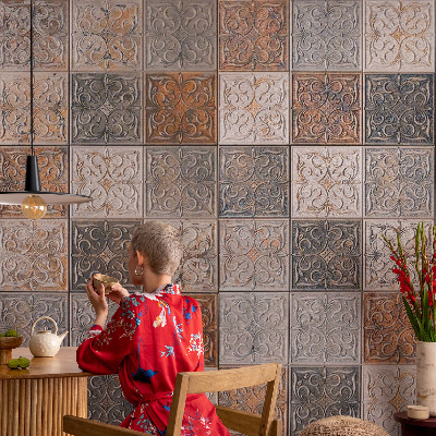 Carta da parati per cameretta Piastrelle ornamentali