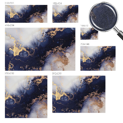 Carta da parati panoramica effetto 3D onde blu navy
