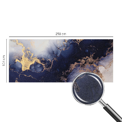 Carta da parati panoramica effetto 3D onde blu navy
