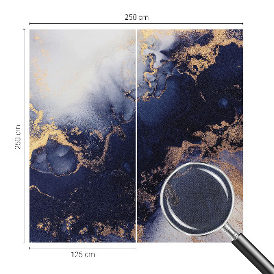 Carta da parati panoramica effetto 3D onde blu navy