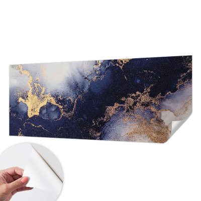 Carta da parati panoramica effetto 3D onde blu navy