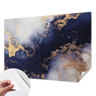 Carta da parati panoramica effetto 3D onde blu navy