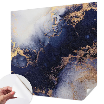 Carta da parati panoramica effetto 3D onde blu navy