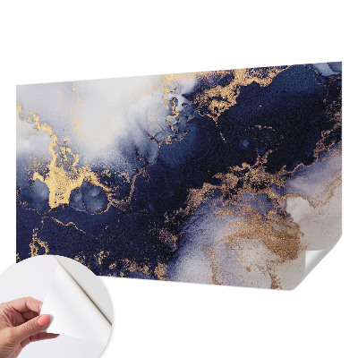 Carta da parati panoramica effetto 3D onde blu navy