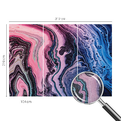 Carta da parati effetto profondità Vortici colorati